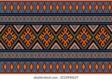 Ethnic pattern seamless geometric,Aztec embroidery border seamless patterns.ethnic pattern seamless,  pattern art wallpaper Background, Design for fabric, curtain, carpet ,geometry seamless pattern