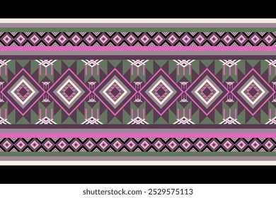 Ethnic pattern seamless geometric,Aztec embroidery border seamless patterns.ethnic pattern seamless,  pattern art wallpaper Background, Design for fabric, curtain, carpet ,geometry seamless pattern