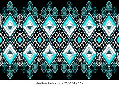 Ethnic pattern seamless geometric,Aztec embroidery border seamless patterns.ethnic pattern seamless,  pattern art wallpaper Background, Design for fabric, curtain, carpet ,geometry seamless pattern