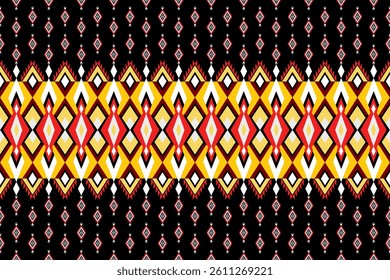 Ethnic pattern seamless geometric,Aztec embroidery border seamless patterns.ethnic pattern seamless,  pattern art wallpaper Background, Design for fabric, curtain, carpet ,geometry seamless pattern