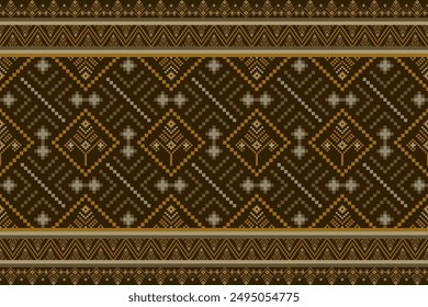 Ethnic pattern seamless pixel art for Fabric geometric ethnic pattern seamless,Pixel pattern art wallpaper Background, Design for fabric, curtain, carpet ,geometry seamless pattern art illustration