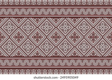 Ethnic pattern seamless pixel art for Fabric geometric ethnic pattern seamless,Pixel pattern art wallpaper Background, Design for fabric, curtain, carpet ,geometry seamless pattern art illustration