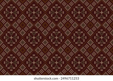 Ethnic pattern seamless pixel art for Fabric geometric ethnic pattern seamless,Pixel pattern art wallpaper Background, Design for fabric, curtain, carpet ,geometry seamless pattern art illustration