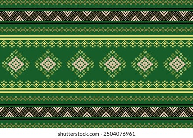 Ethnic pattern seamless pixel art for Fabric geometric ethnic pattern seamless,Pixel pattern art wallpaper Background, Design for fabric, curtain, carpet ,geometry seamless pattern art illustration