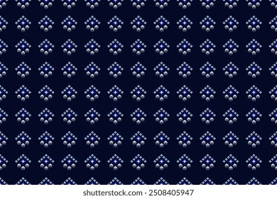 Ethnic pattern seamless pixel art for Fabric geometric ethnic pattern seamless,Pixel pattern art wallpaper Background, Design for fabric, curtain, carpet ,geometry seamless pattern art illustration