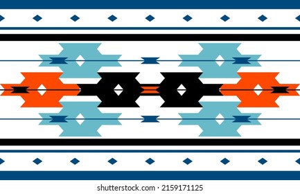 Ethnic pattern and Seamless textures, Navajo Native American, Abstract geometric print, Rustic decorative ornament, Patterns of fabrics for textiles and apparel, Home decoration and art vintage style.
