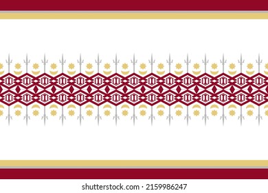 Ethnic pattern and Seamless textures, Spears with moon and star symbol pattern, Abstract art geometric print, Rustic decorative ornament, Patterns of fabrics for textiles and apparel, Home decoration.