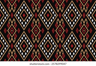 Ethnic pattern seamless.Design for background ,curtain, carpet, wallpaper, clothing, wrapping, Batik, vector illustration.