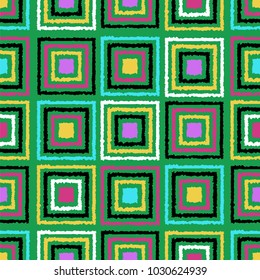 ethnic pattern with squares. seamless pattern
