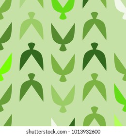 Ethnic Pattern with Stylized Birds. Crows. Geometric Pattern in Ethnic Style. Ethnic Pattern for Wallpaper, Textile, Banner, Pouring, Surface Textures, Wrapping Paper, Tile.