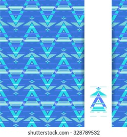 Ethnic pattern. Template design seamless pattern. The basis of the pattern - a geometric element.