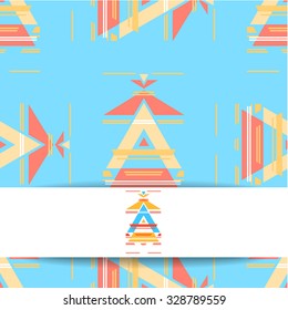 Ethnic pattern. Template design seamless pattern. The basis of the pattern - a geometric element.