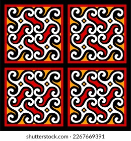 Ethnic pattern from Toraja, South Sulawesi Indonesia. Traditionally applied on wood carving at Toraja's house named Tongkonan.  