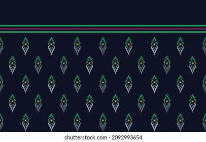 Ethnic pattern traditional background seamless pattern native Mexican textiles for print, fabric, carpet, batik, vector illustration embroidery style