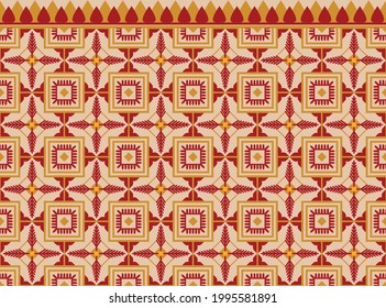 
ethnic pattern traditional design abstract vector geometric pattern cloth oriental pattern seamless surface embroidery style

