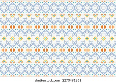 Ethnic pattern. traditional pattern design It is a pattern created by combining geometric shapes. Create beautiful fabric patterns. Design for print. Using in the fashion industry.