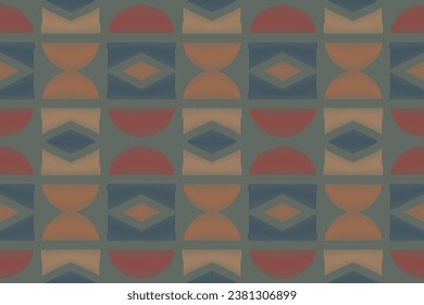 Ethnic pattern. traditional patterned wallpaper It is a pattern created by combining geometric shapes. Create beautiful fabric patterns. Design for print.