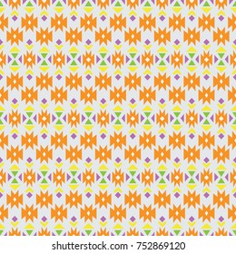 Ethnic pattern of triangles and diamonds. Vector illustration.
