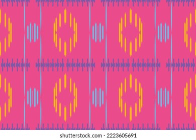 Ethnic pattern tribal art designs ikat vector oriental traditional design for background. Ikat is produced in many traditional textile centres around the world, including India to Central Asia, 