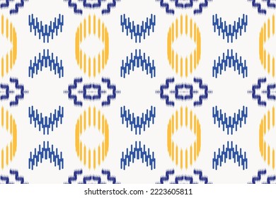 Ethnic pattern tribal art designs ikat vector oriental traditional design for background. Ikat is produced in many traditional textile centres around the world, including India to Central Asia, 