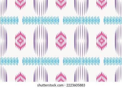 Ethnic pattern tribal art designs ikat vector oriental traditional design for background. Ikat is produced in many traditional textile centres around the world, including India to Central Asia, 