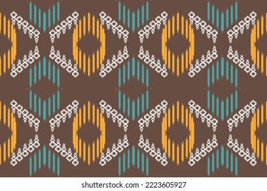 Ethnic pattern tribal art designs ikat vector oriental traditional design for background. Ikat is produced in many traditional textile centres around the world, including India to Central Asia, 