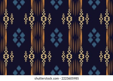 Ethnic pattern tribal art designs ikat vector oriental traditional design for background. Ikat is produced in many traditional textile centres around the world, including India to Central Asia, 