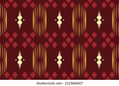 Patrón étnico de diseño de arte tribal ikat vector diseño tradicional oriental para el fondo. El ikat se produce en muchos centros textiles tradicionales de todo el mundo, incluida la India y Asia central, 