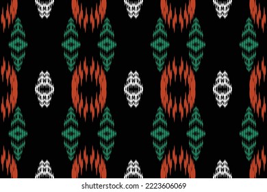Ethnic pattern tribal art designs ikat vector oriental traditional design for background. Ikat is produced in many traditional textile centres around the world, including India to Central Asia, 