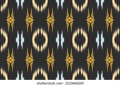 Ethnic pattern tribal art designs ikat vector oriental traditional design for background. Ikat is produced in many traditional textile centres around the world, including India to Central Asia, 