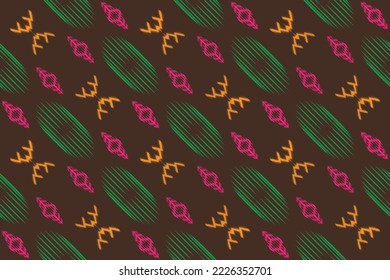 Ethnic pattern tribal art designs ikat vector oriental traditional design for background. Ikat is produced in many traditional textile centres around the world, including India to Central Asia, 