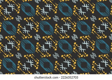 Patrón étnico de diseño de arte tribal ikat vector diseño tradicional oriental para el fondo. El ikat se produce en muchos centros textiles tradicionales de todo el mundo, incluida la India y Asia central, 