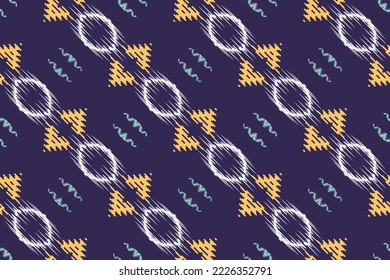 Patrón étnico de diseño de arte tribal ikat vector diseño tradicional oriental para el fondo. El ikat se produce en muchos centros textiles tradicionales de todo el mundo, incluida la India y Asia central, 