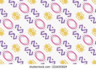 Ethnic pattern tribal art designs ikat vector oriental traditional design for background. Ikat is produced in many traditional textile centres around the world, including India to Central Asia, 