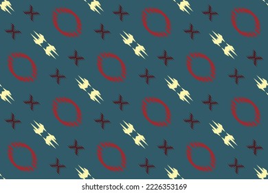 Ethnic pattern tribal art designs ikat vector oriental traditional design for background. Ikat is produced in many traditional textile centres around the world, including India to Central Asia, 