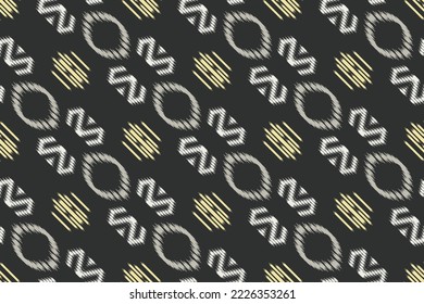 Ethnic pattern tribal art designs ikat vector oriental traditional design for background. Ikat is produced in many traditional textile centres around the world, including India to Central Asia, 