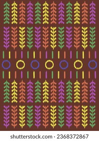 Ethnic pattern tribal art designs ikat vector oriental traditional design for background. Ikat traditional textile including India to Central Asia, modern simple ikat Scandinavian style