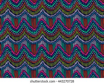 Ethnic pattern. Tribal doodle ornament background. Hand drawn effect illustration. Pattern for background, printed products, paper or fabric.