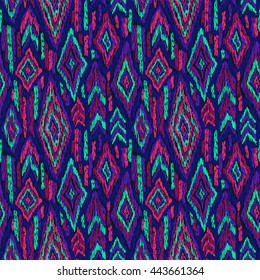 Ethnic pattern. Tribal doodles ornament background. Hand drawn effect illustration. Pattern for trendy backgrounds, printed products, paper or clothes fabric.