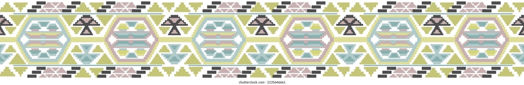 patrón étnico. patrón tribal sin fisuras. Diseño transparente azteca. decoración, fondo, almohada, manta, patrón, impresión, envoltura, etc. Diseño geométrico.