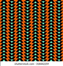 Ethnic pattern vector, abstract geometric pattern vector, triangles pattern
