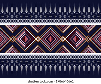 Ethnic pattern vector background. seamless pattern traditional, Design for background, wallpaper, Batik, fabric, carpet, clothing, wrapping, and textile.Vector illustration.tribal pattern.