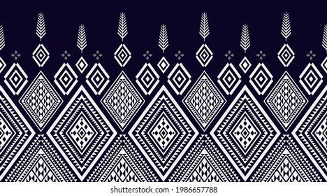 Ethnic pattern vector background. seamless pattern traditional, Design for background, wallpaper, Batik, fabric, carpet, clothing, wrapping, and textile.Vector illustration.tribal pattern.