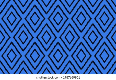 Ethnic pattern vector background. seamless pattern traditional, Design for background, wallpaper, Batik, fabric, carpet, clothing, wrapping, and textile.Vector illustration.blue ethnic pattern.