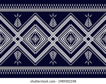 Ethnic pattern vector background. seamless pattern traditional, Design for background, wallpaper, Batik, fabric, carpet, clothing, wrapping, and textile.Vector illustration.tribal pattern.