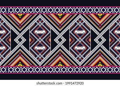Ethnic pattern vector background. seamless pattern traditional, Design for background, wallpaper, Batik, fabric, carpet, clothing, wrapping, and textile.ethnic pattern Vector illustration.