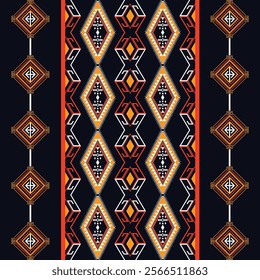 ethnic pattern vector background. seamless pattern traditional, Design for background, wallpaper, Batik, fabric, carpet, clothing, wrapping, and textile.ethnic pattern Vector illustration.