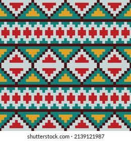 Ethnic pattern vector background. 
 or wallpaper, geometric folklore ornament. Tribal ethnic vector texture. Seamless striped pattern in Aztec style. Figure tribal embroidery.