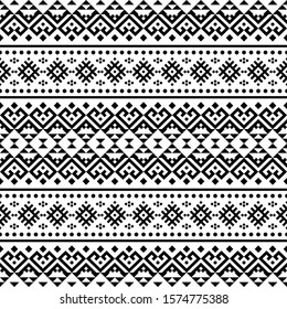 ethnic pattern vector black white color. Tribal Pattern. Aztec design boho rug, fabric, blanket and backdrop