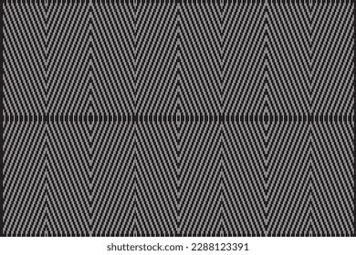Ethnic of pattern vector. Design rhombus shape white on black background. Design print for illustration, texture, textile, wallpaper, background. Set 5